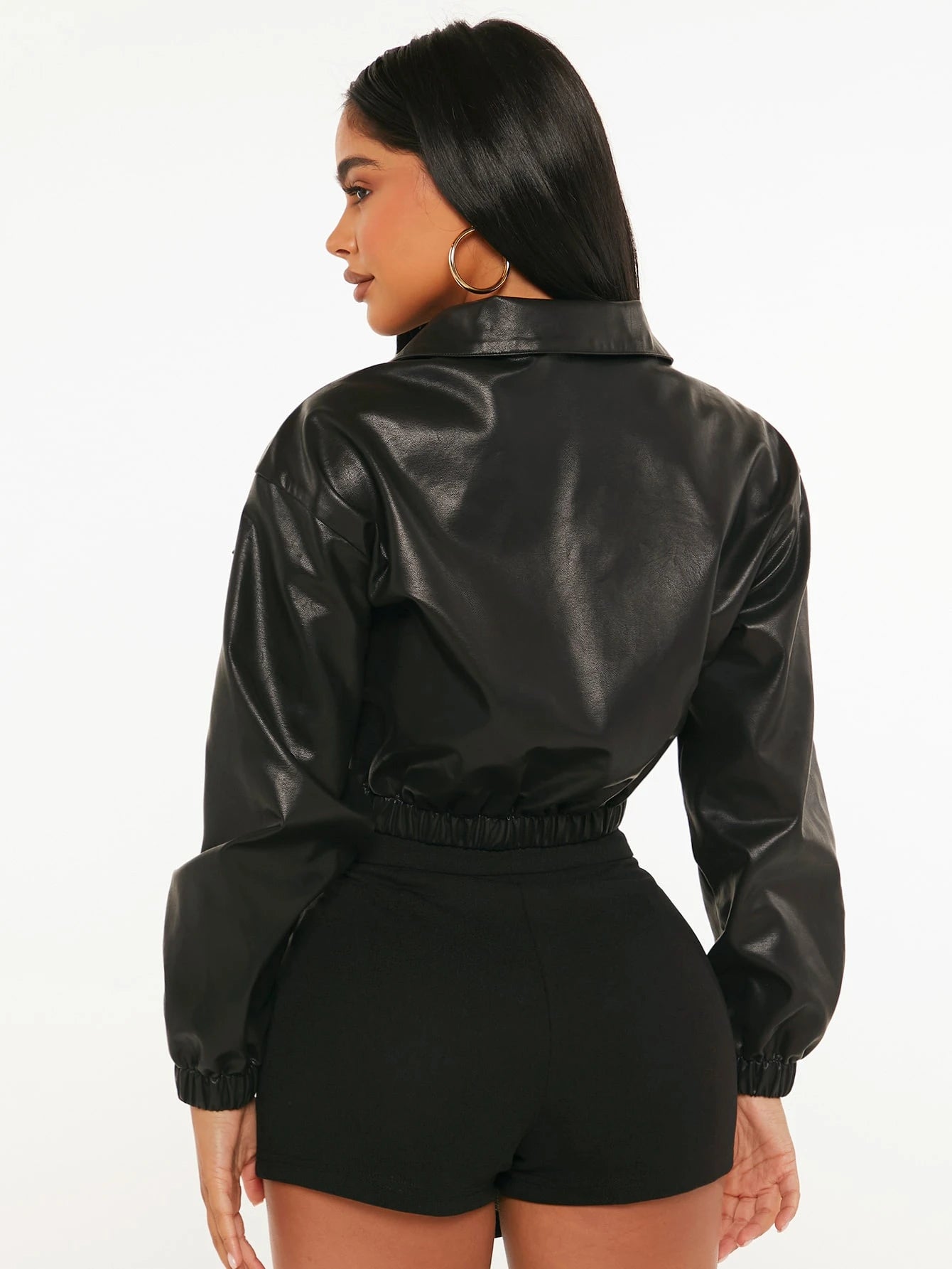 Crop Leather Jacket
