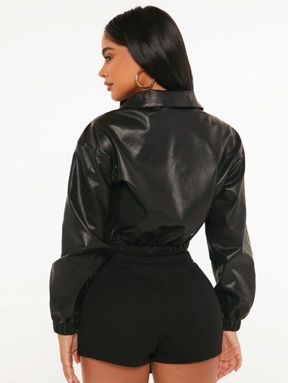 Crop Leather Jacket