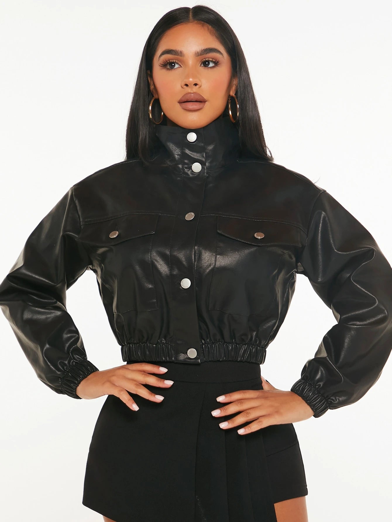 Crop Leather Jacket