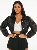 Crop Leather Jacket