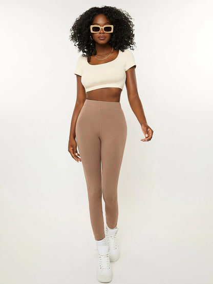 Heather Cropped Leggings