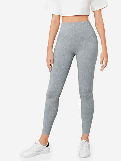 Gray Heather Cropped Leggings
