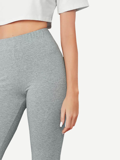 Gray Heather Cropped Leggings