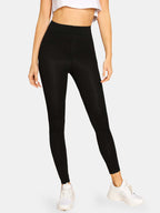 Black Heather Cropped Leggings