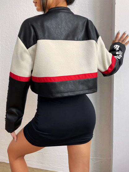 Graphic Crop Jacket