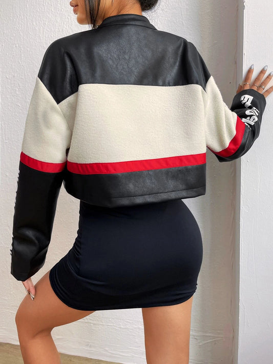 Graphic Crop Jacket