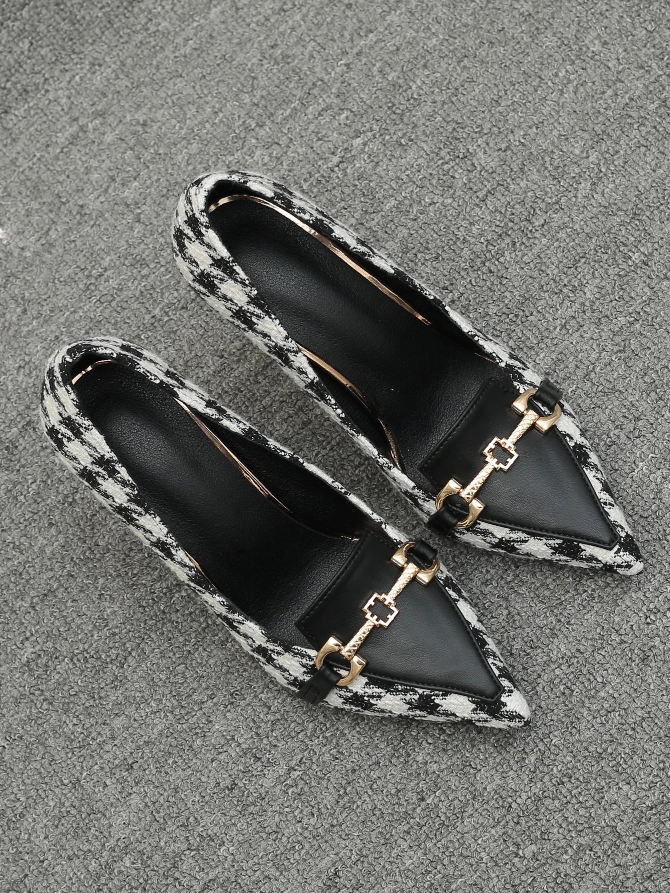 Pyramid Heeled Court Pumps