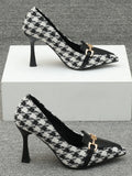 Pyramid Heeled Court Pumps