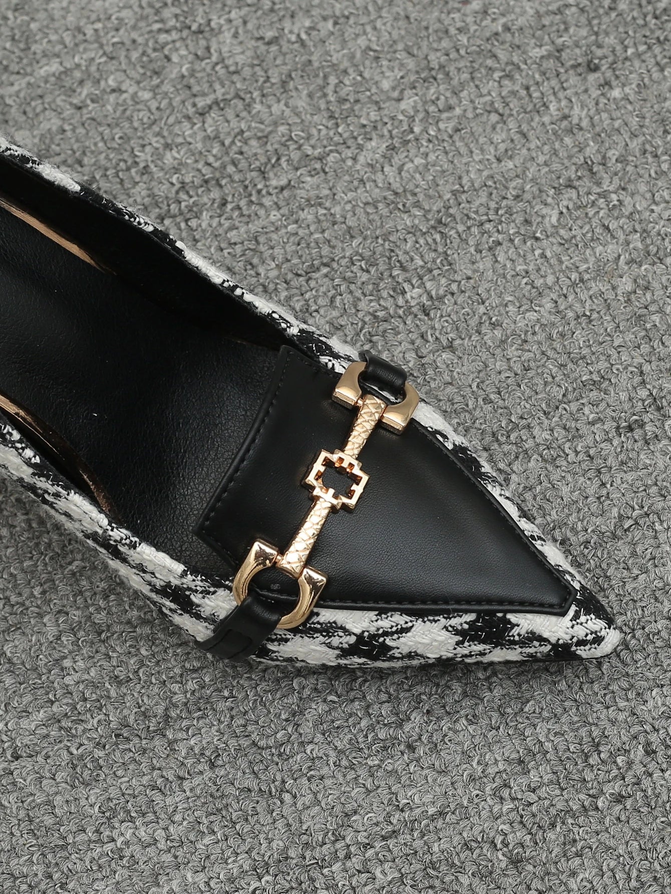 Pyramid Heeled Court Pumps