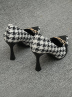 Pyramid Heeled Court Pumps
