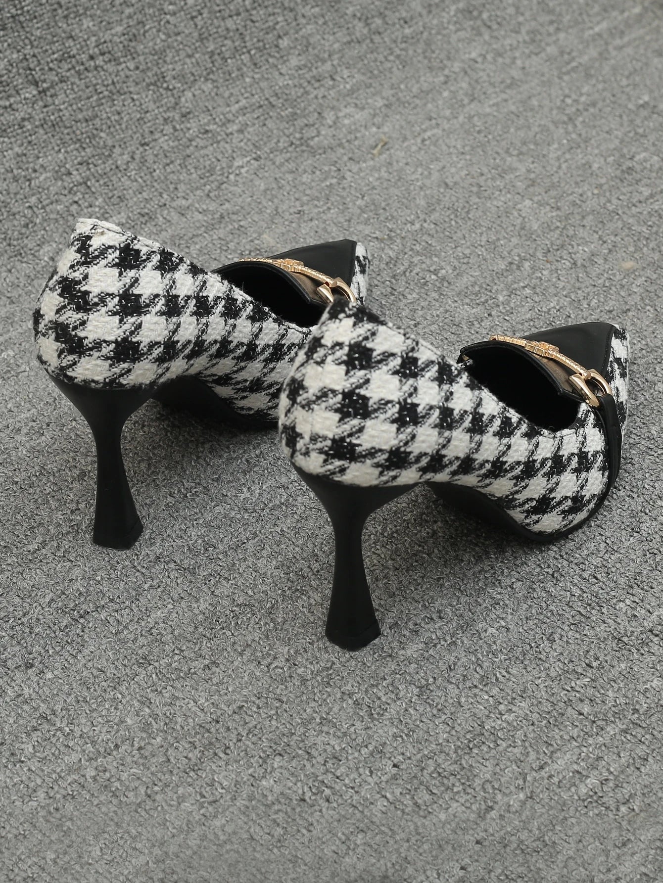 Pyramid Heeled Court Pumps