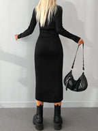Turtleneck Knit Dress