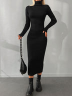 Turtleneck Knit Dress