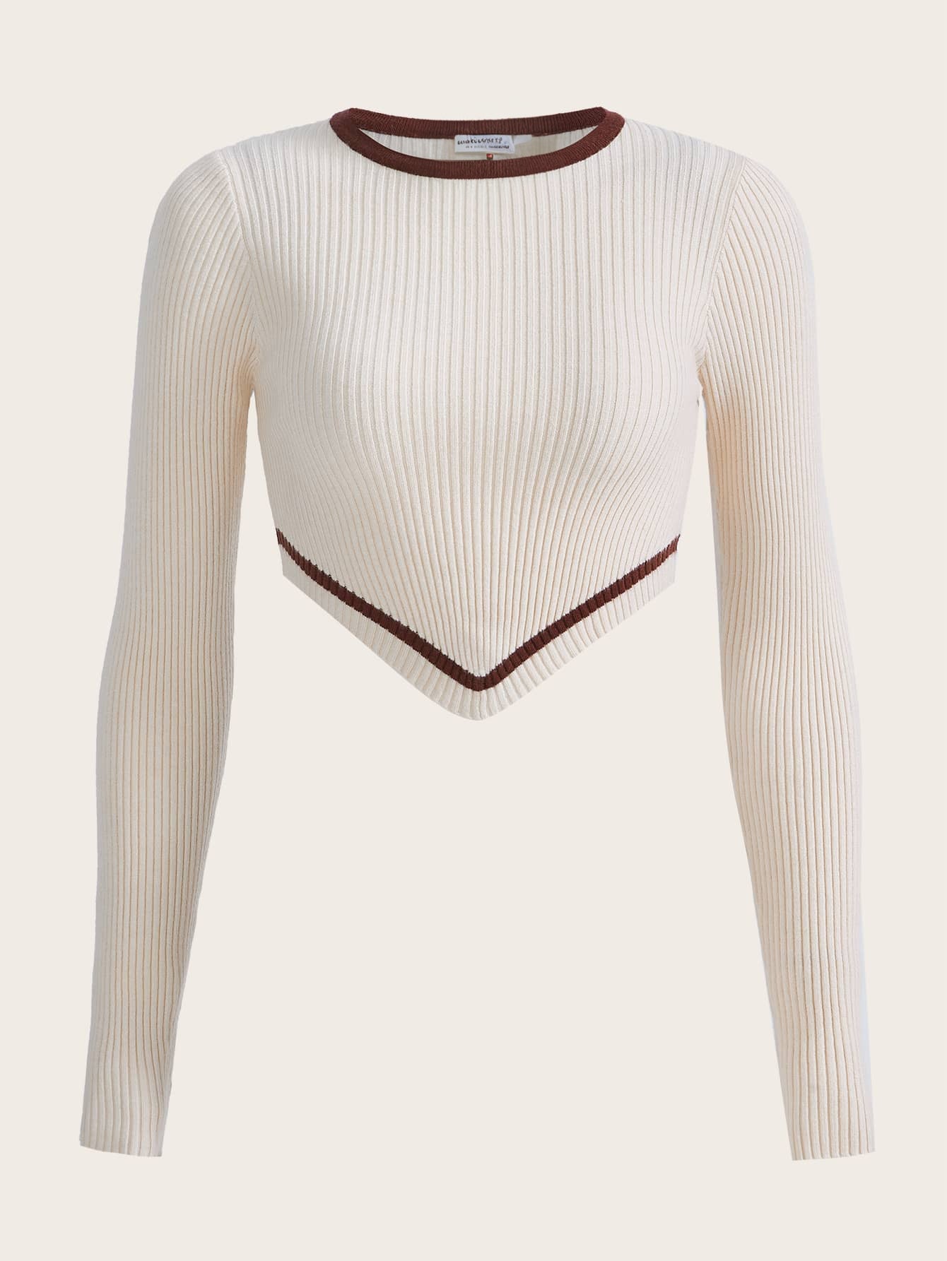 Striped Hem Cropped Top