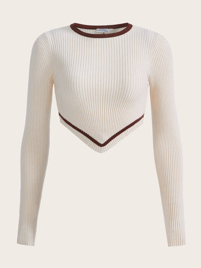 Striped Hem Cropped Top