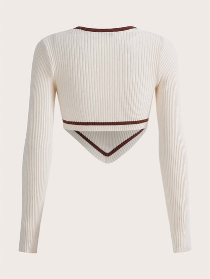 Striped Hem Cropped Top
