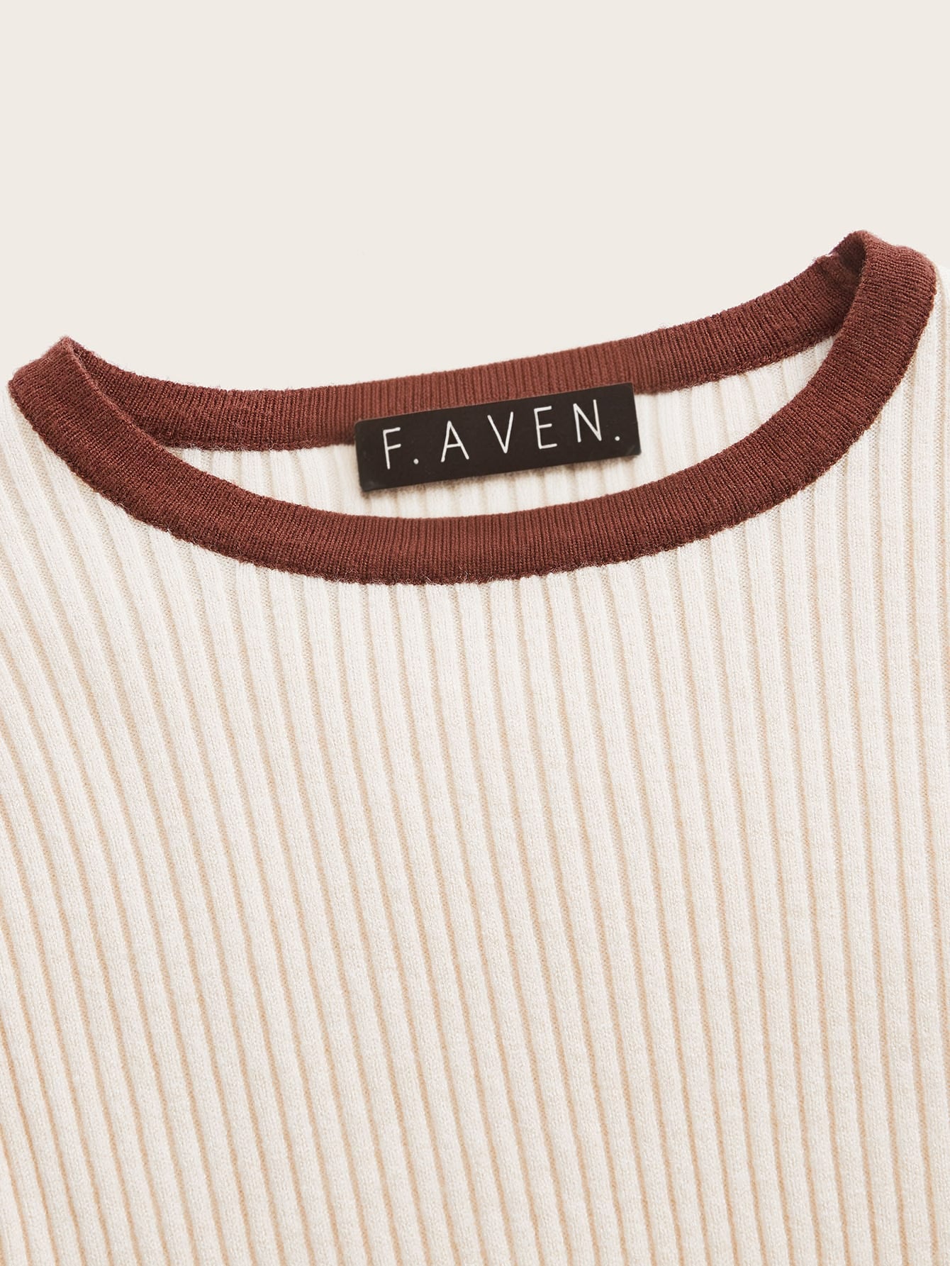 Striped Hem Cropped Top