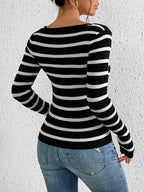Striped Round Neck Sweater