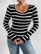 Striped Round Neck Sweater