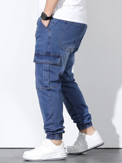 FAVEN blue cargo jogger pants