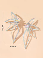 Rhinestone Wing Stud Earrings