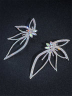 Rhinestone Wing Stud Earrings