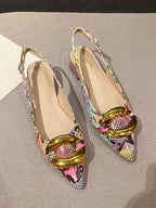 Point Toe Slingback Flats, Funky Flat Shoes