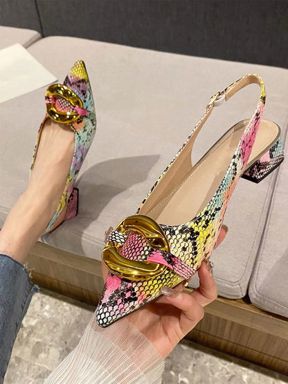 Point Toe Slingback Flats, Funky Flat Shoes