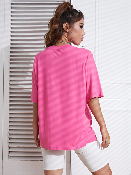 Rare Solid Drop Shoulder Oversized Tee