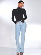 Mock Neck Long Sleeve Bodysuit