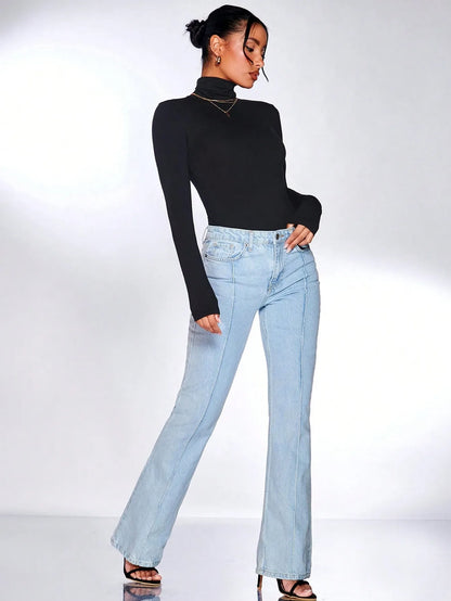 Mock Neck Long Sleeve Bodysuit