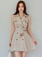 Double Breasted Belted Sundress