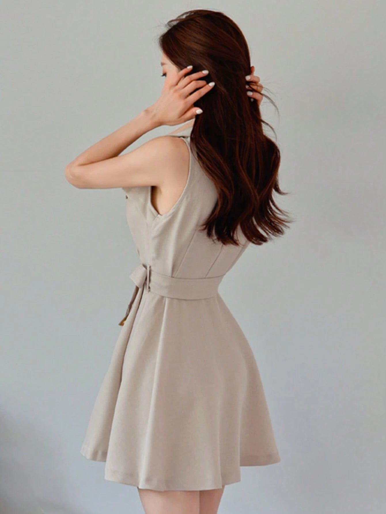 Double Breasted Belted Sundress