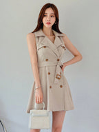 Double Breasted Belted Sundress