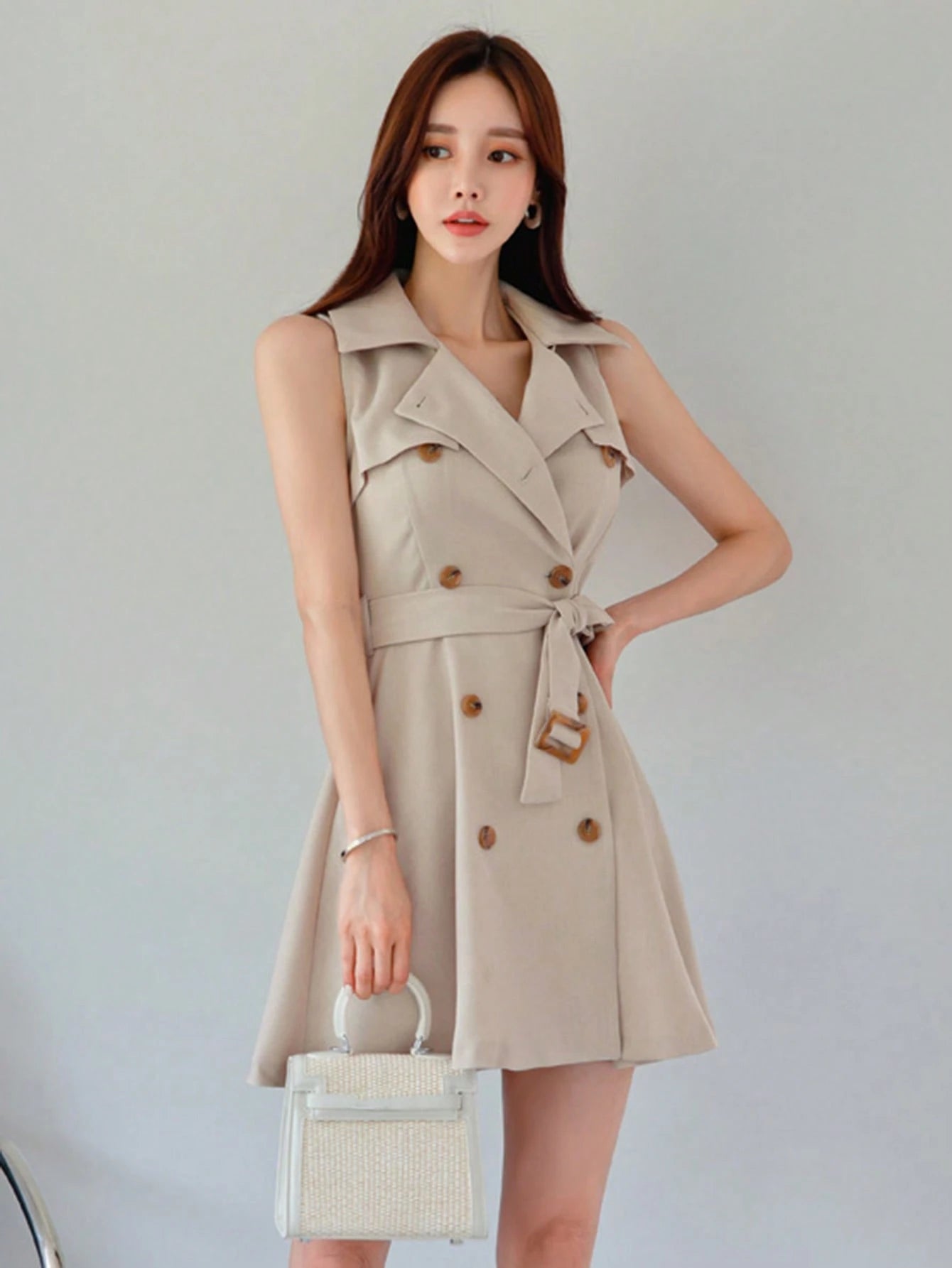 Double Breasted Belted Sundress
