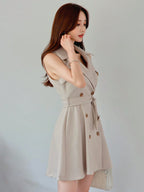 Double Breasted Belted Sundress