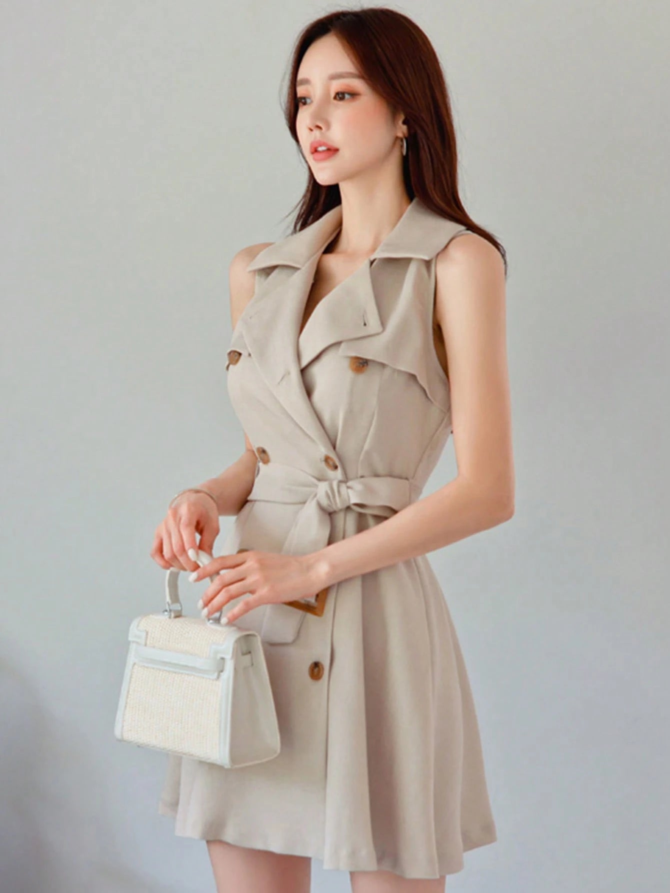 Double Breasted Belted Sundress