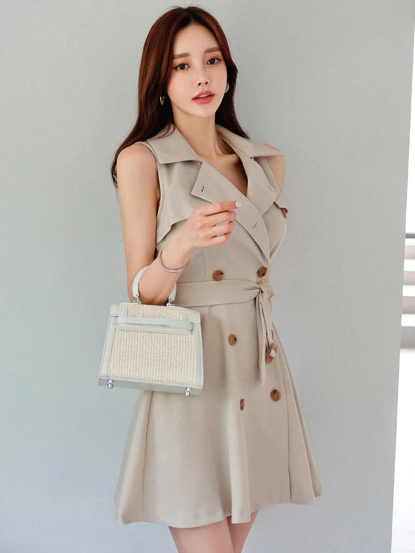 Double Breasted Belted Sundress