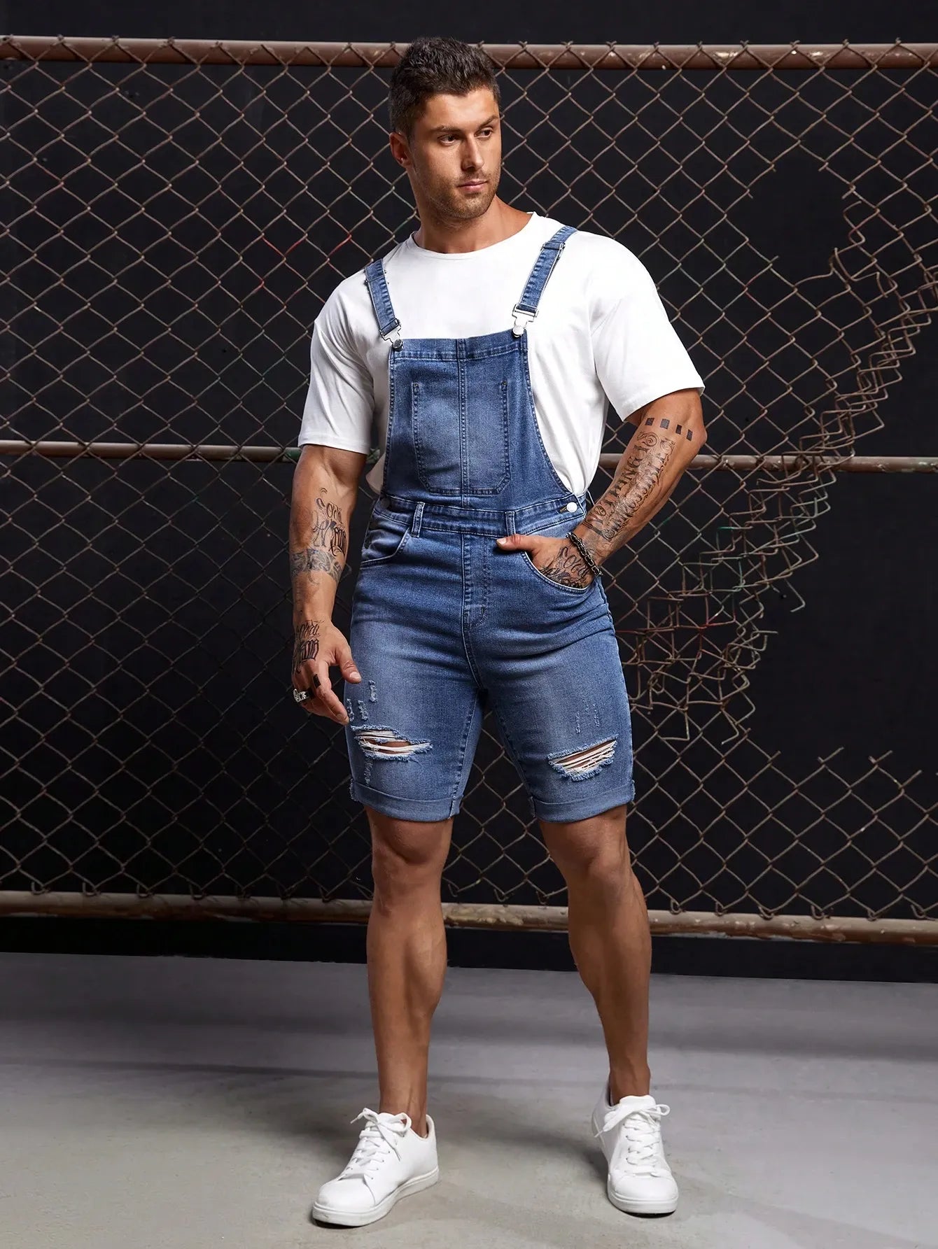Denim Romper