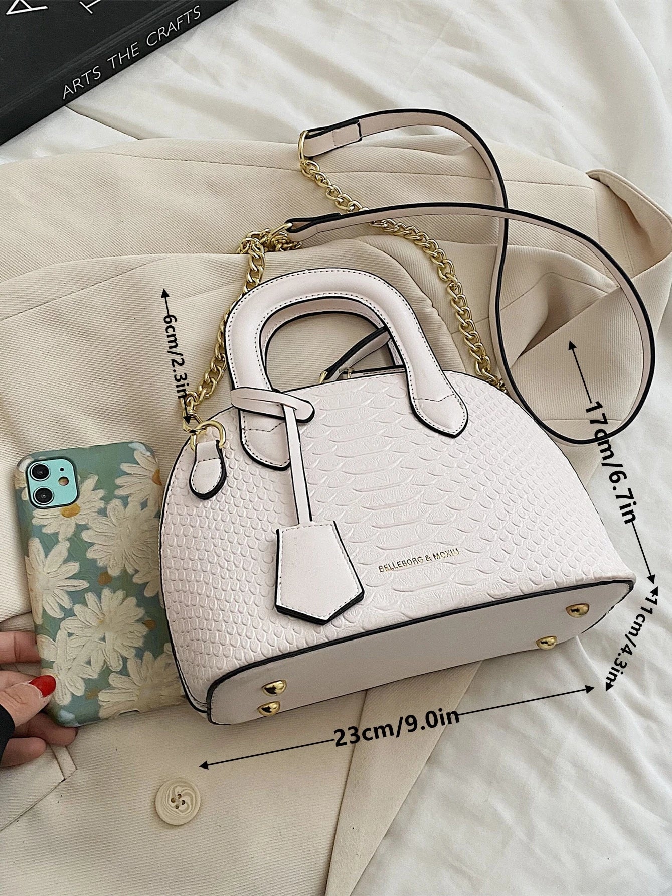 Crocodile Shoulder Strap and Handle bag