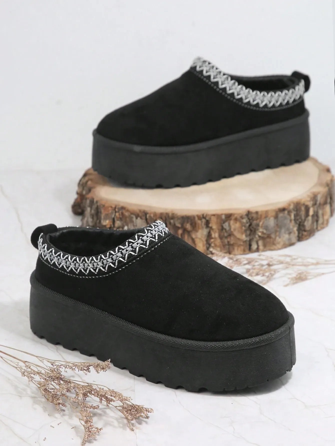 Clogs-Cozy Platform Slippers