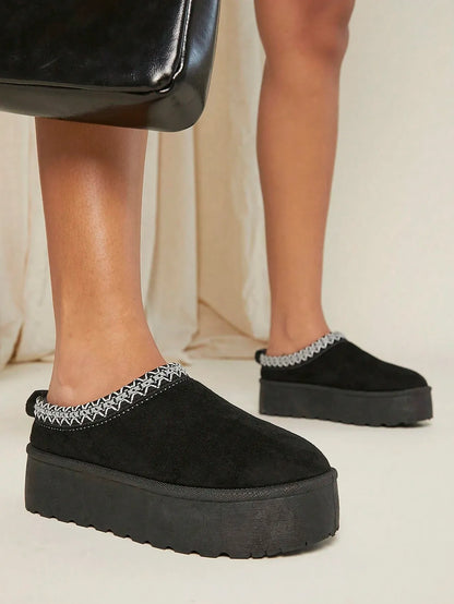 Clogs-Cozy Platform Slippers