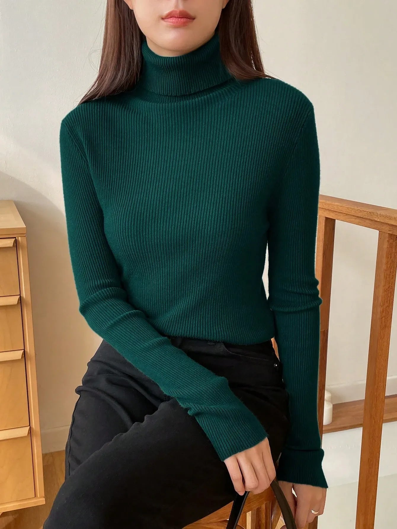 Ribbed Knit Turtlenecks