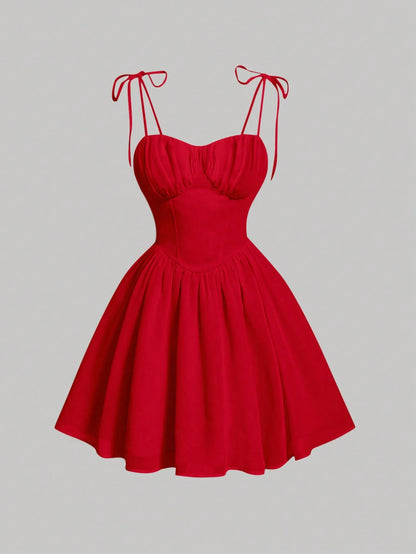 Ruched Bust Cami  Dress