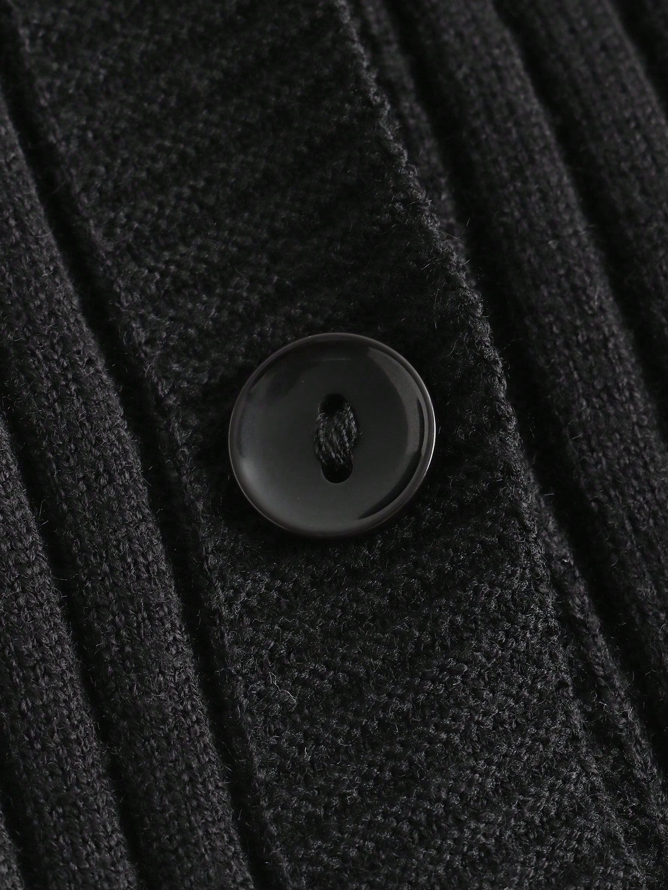 Trim Ribbed Knit Cardigan