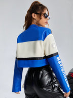 Graphic Crop Jacket