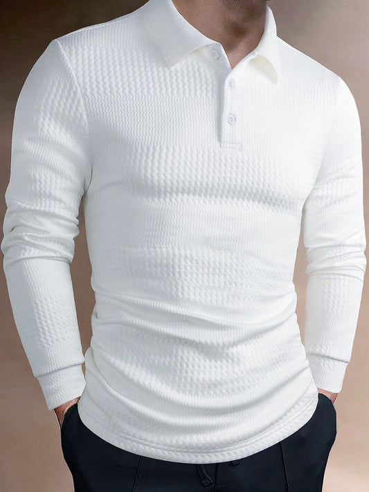 Solid Textured Polo Shirts