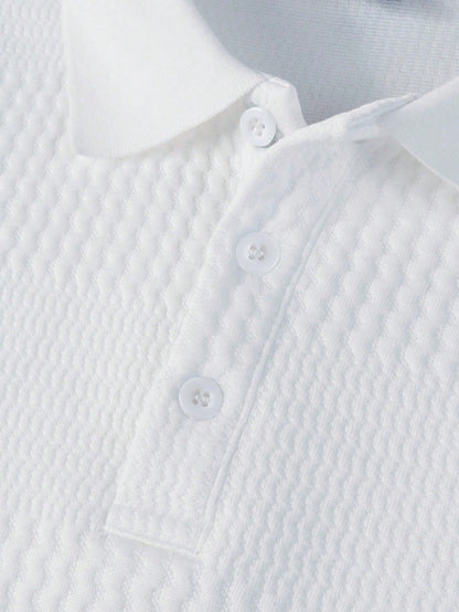Solid Textured Polo Shirts