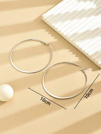 Big Circle Pressed Hoop Earrings