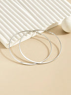 Big Circle Pressed Hoop Earrings